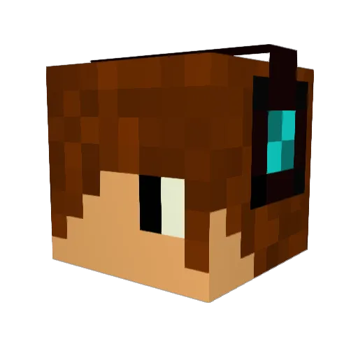 PiggyJingles Minecraft avatar head, 3D render