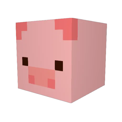 PiggyMasterG Minecraft avatar head, 3D render