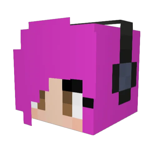 PiggySmoocher Minecraft avatar head, 3D render