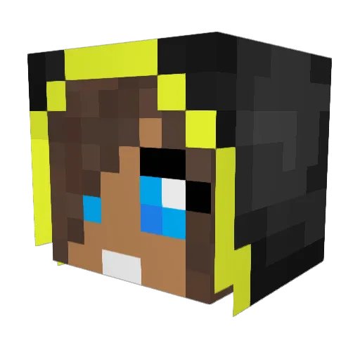 PiggyWiggles Minecraft avatar head, 3D render