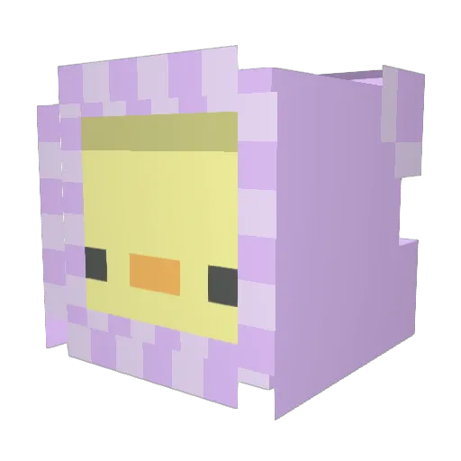 Piggy_Cupcake Minecraft avatar head, 3D render