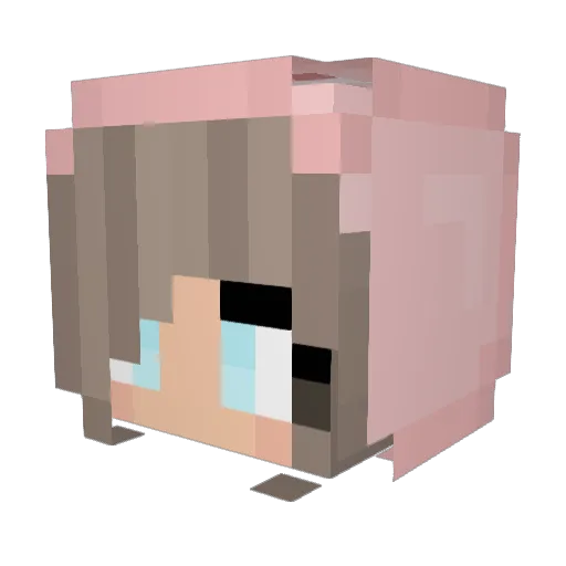 Piggyqueen88 Minecraft avatar head, 3D render