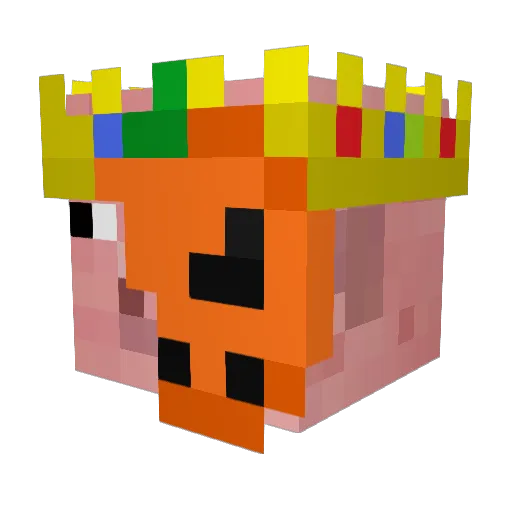 PigletPuncher Minecraft avatar head, 3D render