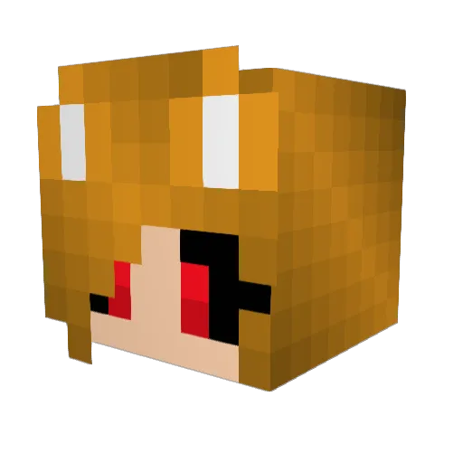 Piglette07 Minecraft avatar head, 3D render