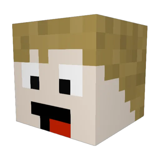 Piglington Minecraft avatar head, 3D render