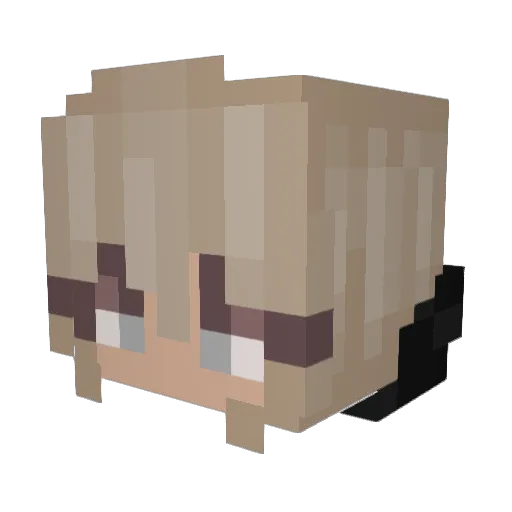 PigmanMode Minecraft avatar head, 3D render
