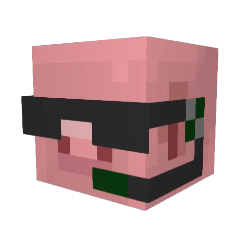 Pigs_Can_Fly Minecraft avatar head, 3D render