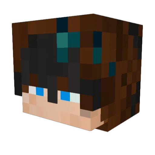 Pigtrooper Minecraft avatar head, 3D render