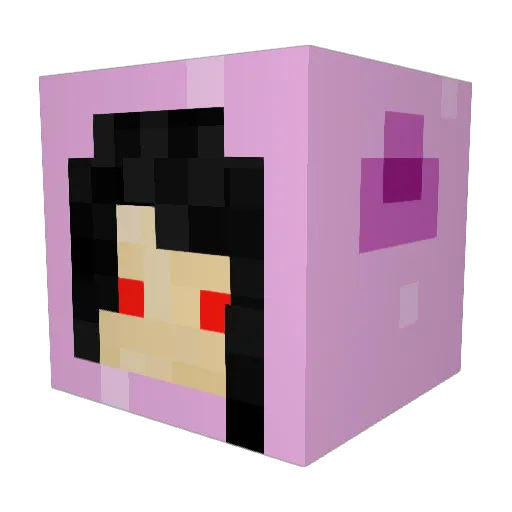 Pigu18 Minecraft avatar head, 3D render