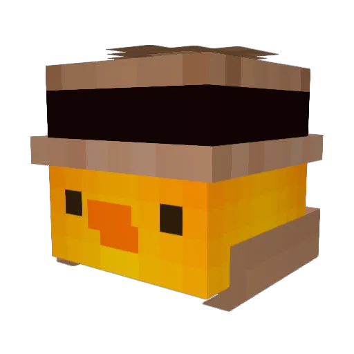 Pigu802 Minecraft avatar head, 3D render