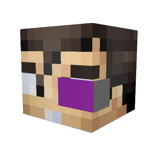 Piguel2001 Minecraft avatar head, 3D render