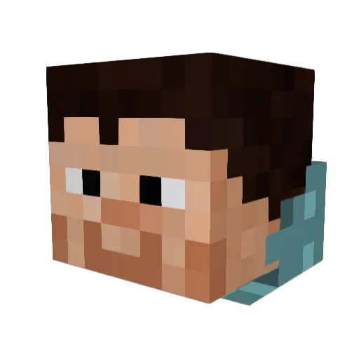 Pihdans Minecraft avatar head, 3D render