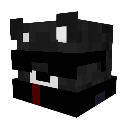 PiiCoNo Minecraft avatar head, 3D render