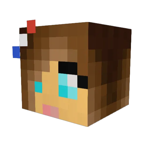 Piiankaa Minecraft avatar head, 3D render