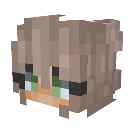 Piidu123 Minecraft avatar head, 3D render