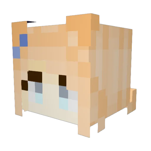 Piieps Minecraft avatar head, 3D render