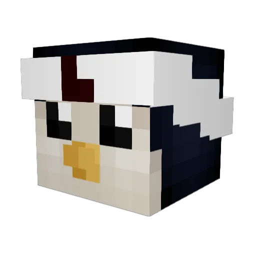 PiiinguinFelix Minecraft avatar head, 3D render