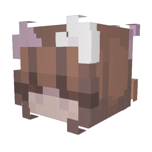 Piikitin Minecraft avatar head, 3D render