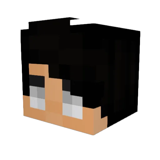 PiineTree Minecraft avatar head, 3D render