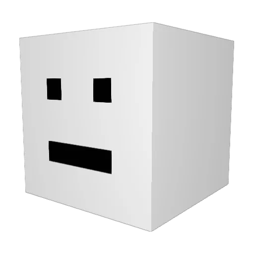 Piipiop Minecraft avatar head, 3D render