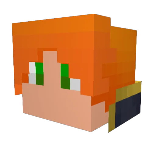 Piiruxe Minecraft avatar head, 3D render