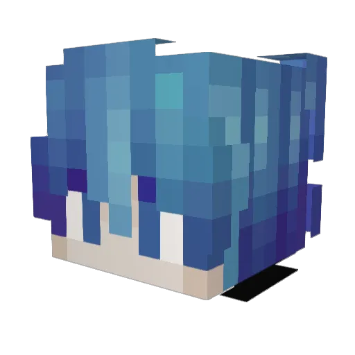 Piiyu Minecraft avatar head, 3D render