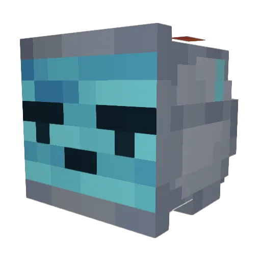 Pijamkin Minecraft avatar head, 3D render