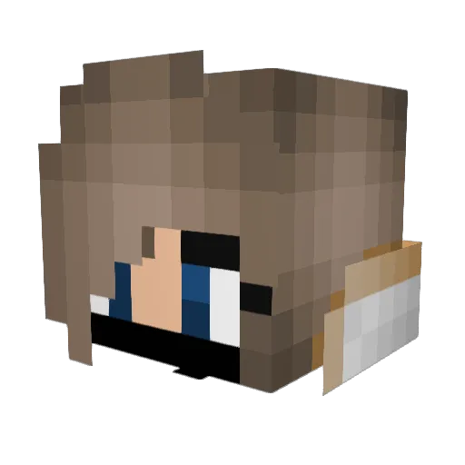 Pijanica Minecraft avatar head, 3D render