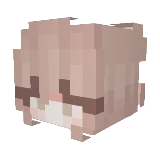 Pijatelo Minecraft avatar head, 3D render