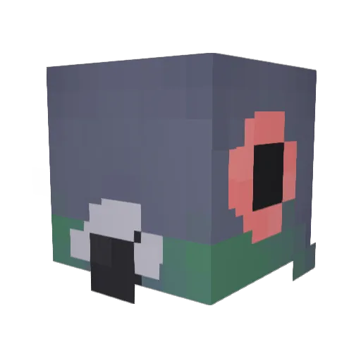 Pijeons Minecraft avatar head, 3D render