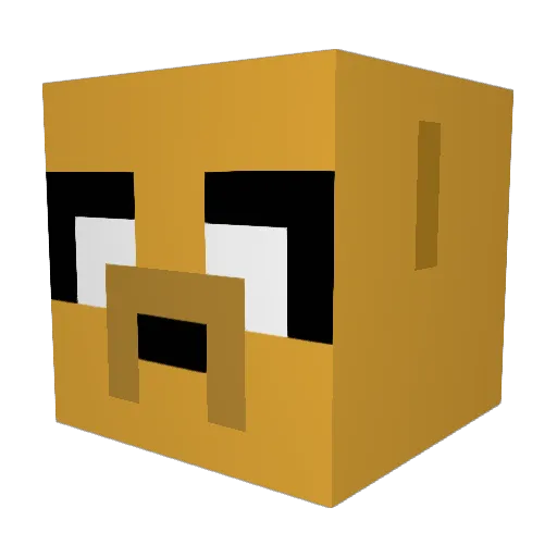 PijiTsunami Minecraft avatar head, 3D render