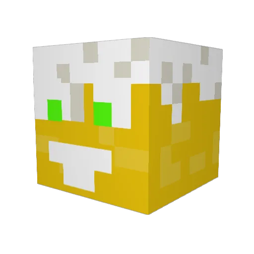 PijuPivo Minecraft avatar head, 3D render