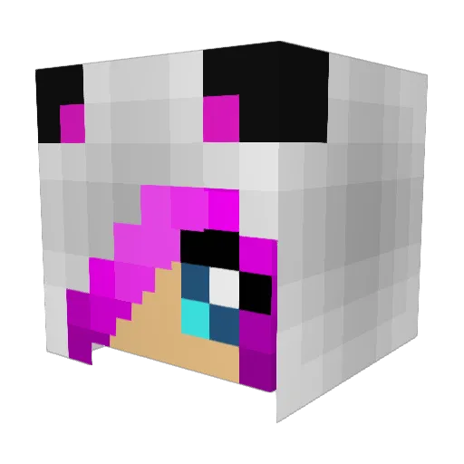 Pika27 Minecraft avatar head, 3D render