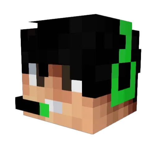 PikaChooChoo Minecraft avatar head, 3D render