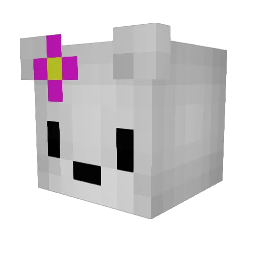 PikaGirl1712 Minecraft avatar head, 3D render
