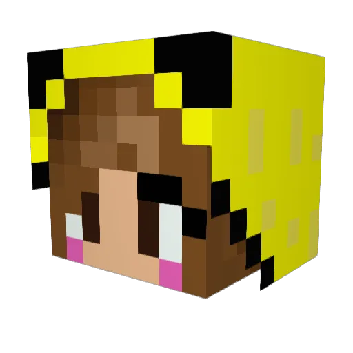 PikaGirl94 Minecraft avatar head, 3D render