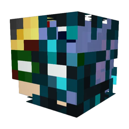PikaMC Minecraft avatar head, 3D render