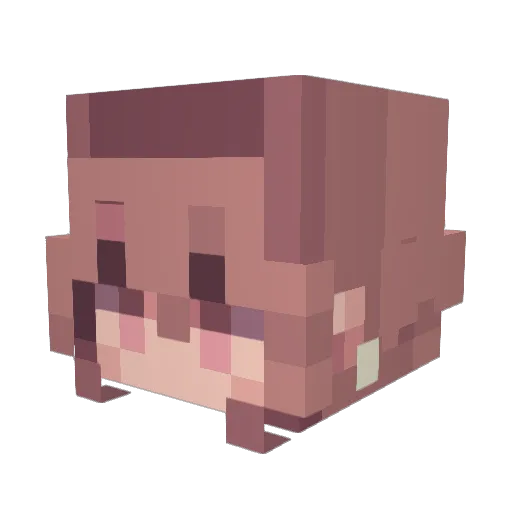 PikaNarSloth Minecraft avatar head, 3D render