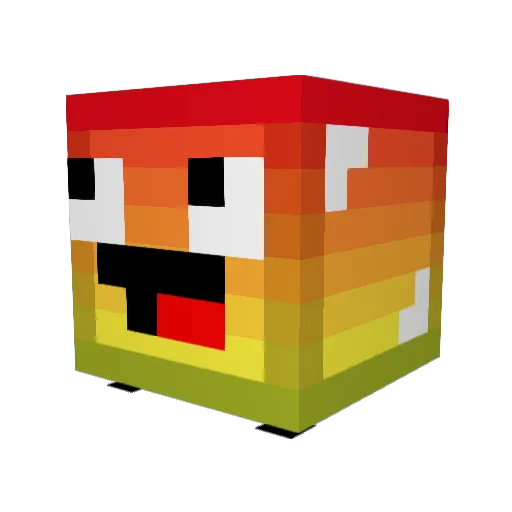 PikaPika9 Minecraft avatar head, 3D render