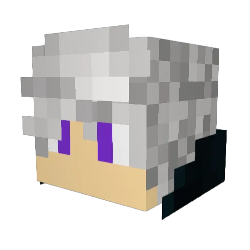 PikaPook Minecraft avatar head, 3D render