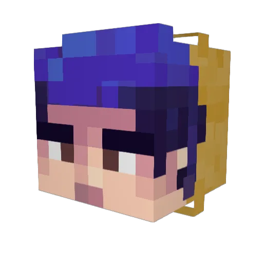 PikaPotato123 Minecraft avatar head, 3D render