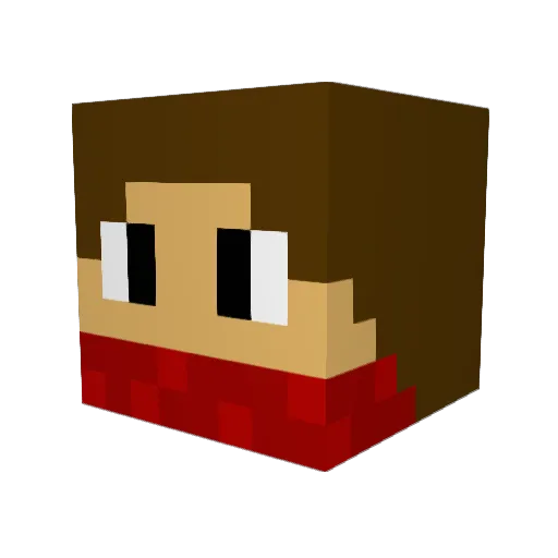 PikaPro999 Minecraft avatar head, 3D render