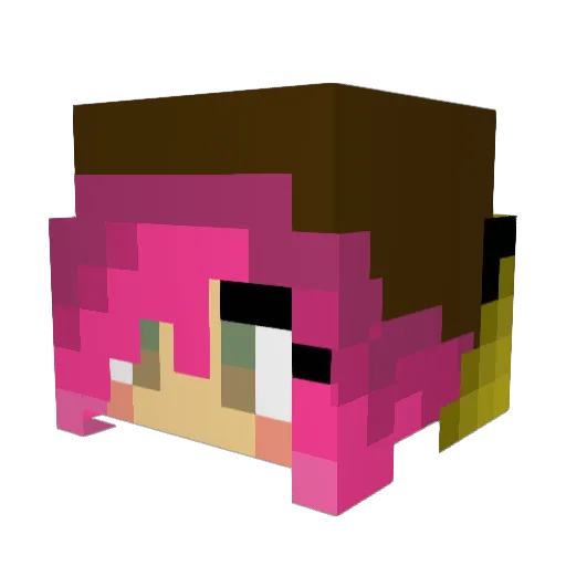 PikaZ54 Minecraft avatar head, 3D render