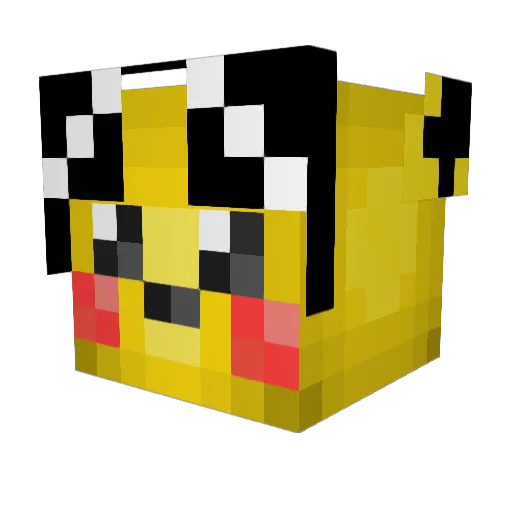 Pika_075 Minecraft avatar head, 3D render