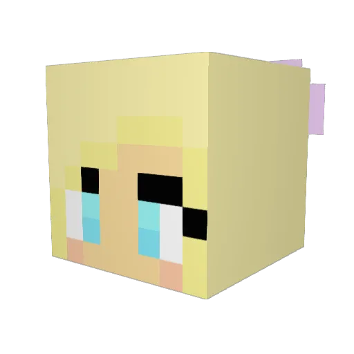 Pika_Goddess Minecraft avatar head, 3D render