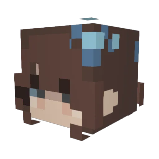 Pikabelle Minecraft avatar head, 3D render