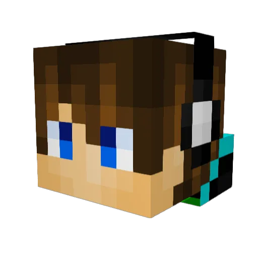 Pikaboss5050 Minecraft avatar head, 3D render