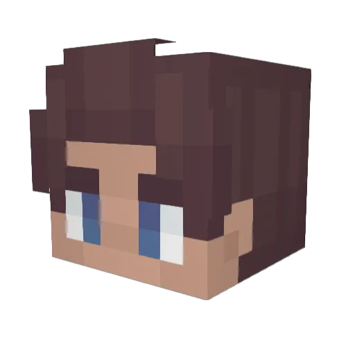 Pikacho Minecraft avatar head, 3D render