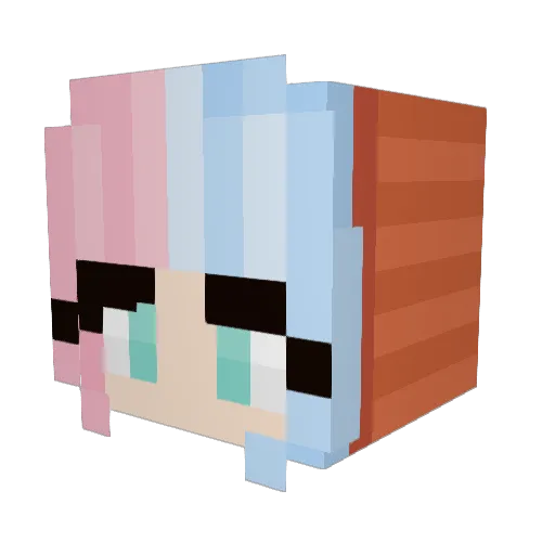 Pikachu190 Minecraft avatar head, 3D render