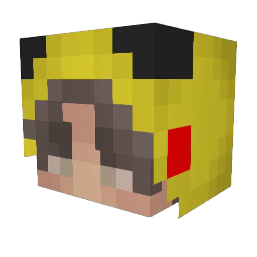 Pikachu2204 Minecraft avatar head, 3D render